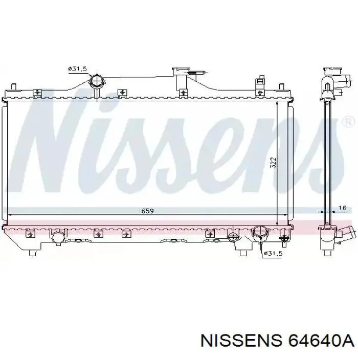 64640A Nissens радиатор