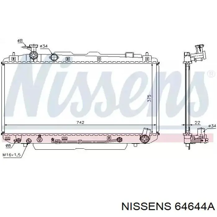 64644A Nissens радиатор