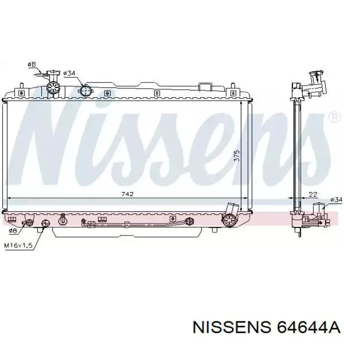 Радиатор 64644A Nissens