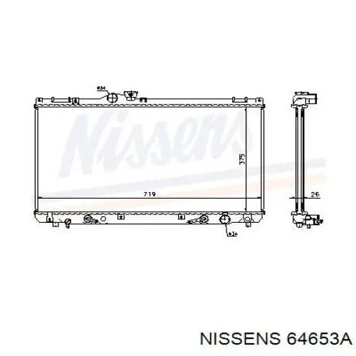 Радиатор 64653A Nissens