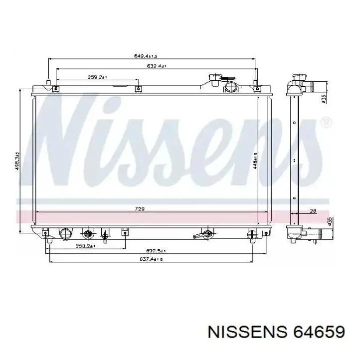 64659 Nissens радиатор