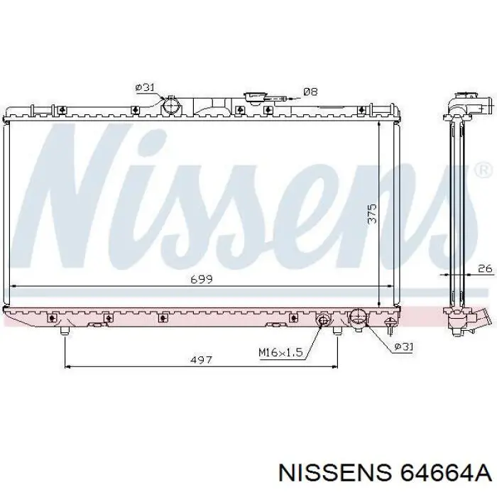64664A Nissens радиатор