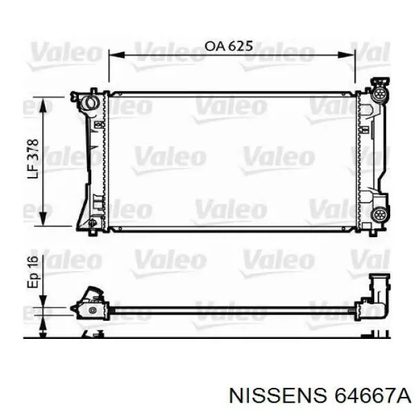 Купить 64667A Nissens Радиатор водяной