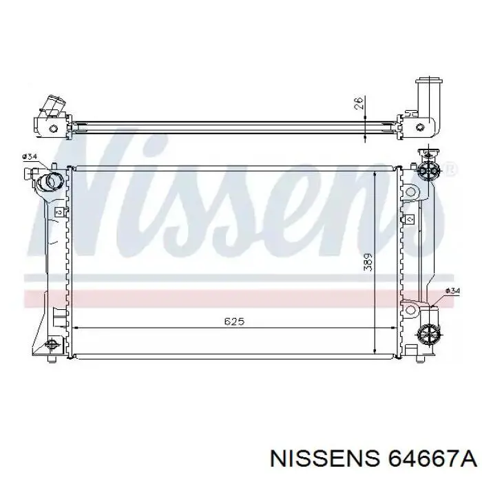 64667A Nissens радиатор