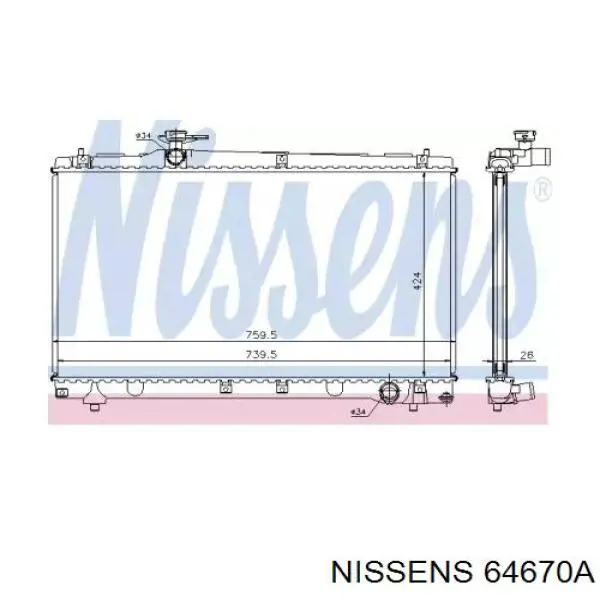 64670A Nissens радиатор