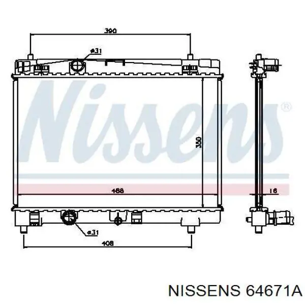 64671A Nissens радиатор