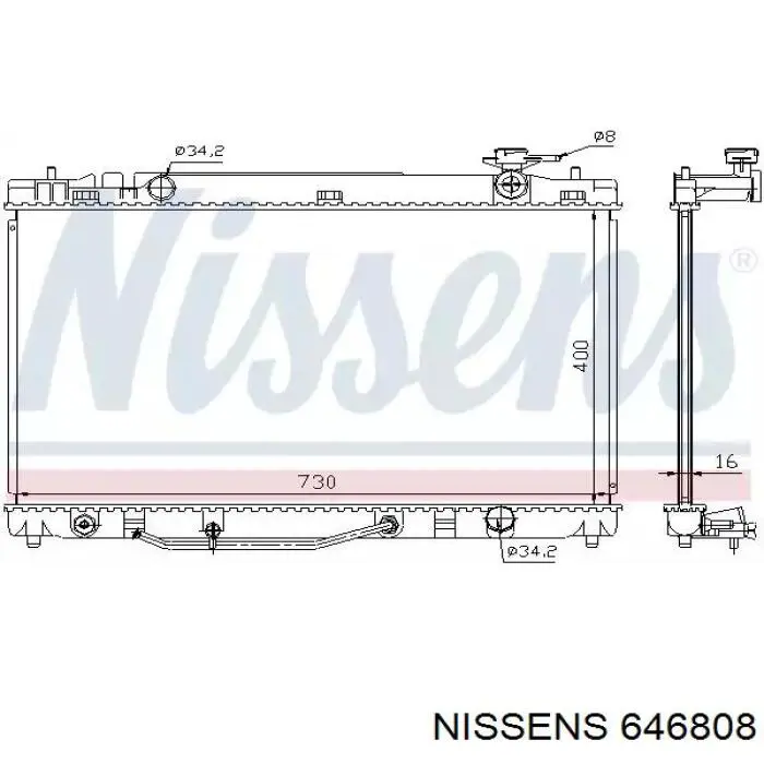 646808 Nissens радиатор