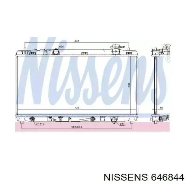 646844 Nissens Радиатор основной
