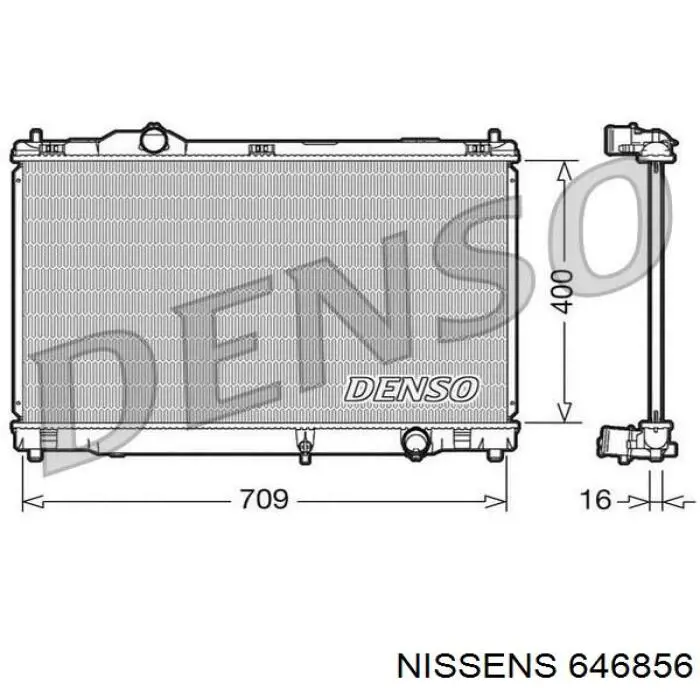 Радиатор охлаждения двигателя Nissens 646856 цена, от 120.99 USD