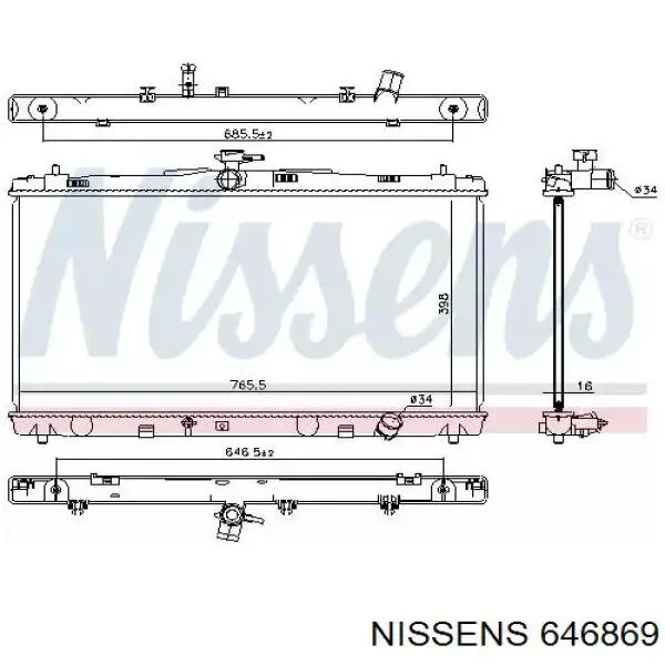 Радиатор 646869 Nissens