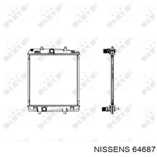 Купить 64687 Nissens Радиатор водяной