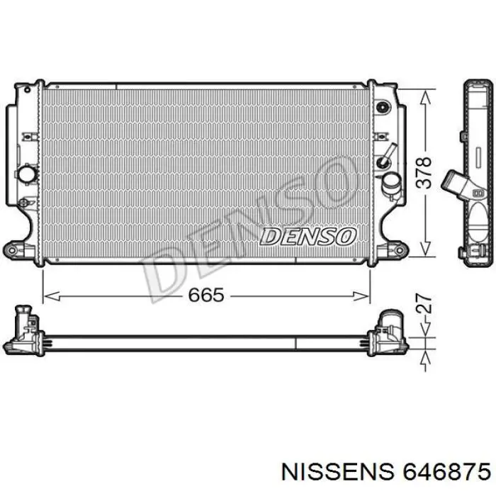 646875 Nissens radiador de aparelho de ar condicionado