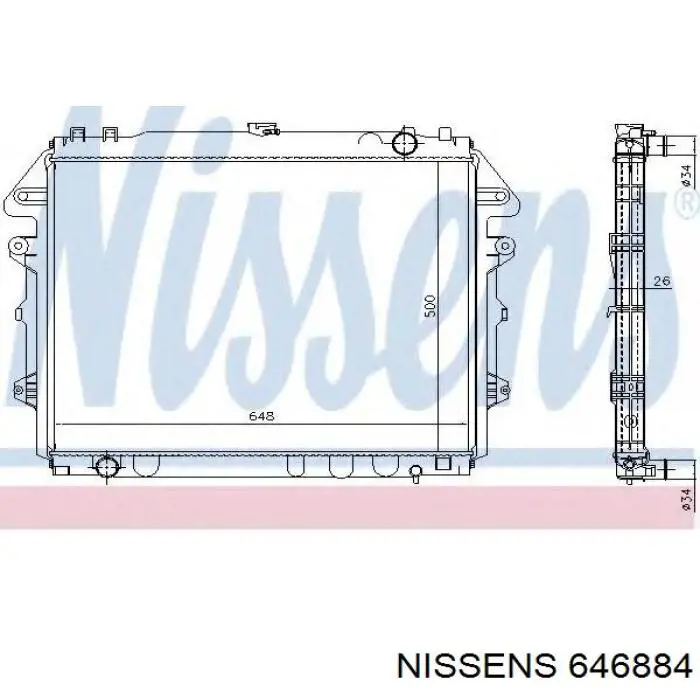 646884 Nissens Радиатор основной