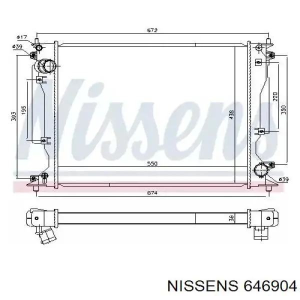 Радиатор 646904 Nissens