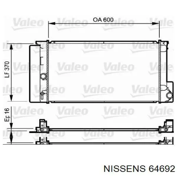 Радиатор охлаждения двигателя Nissens 64692 цена, от 69.66 USD