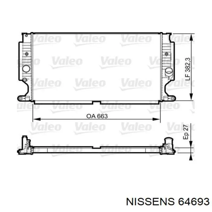 Радиатор 64693 Nissens