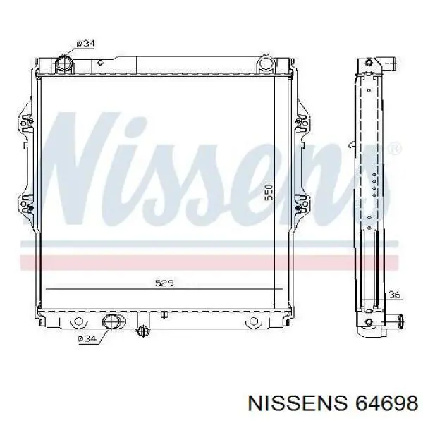 Радиатор 64698 Nissens