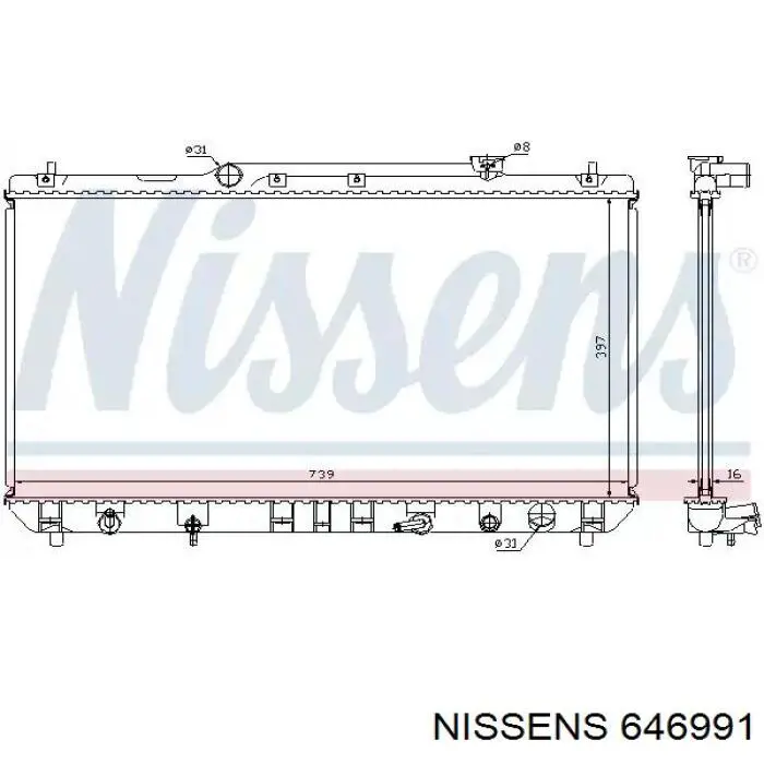 646991 Nissens радиатор
