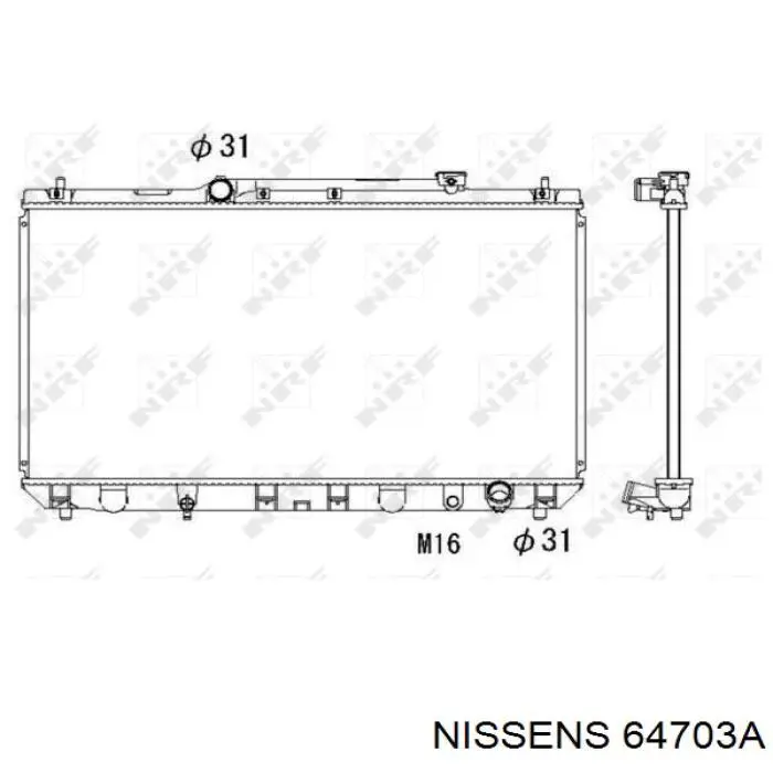 Радиатор 64703A Nissens