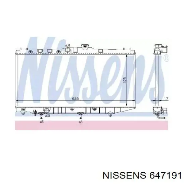 647191 Nissens радиатор