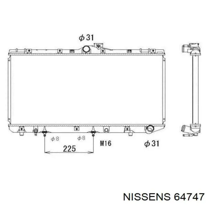 Радиатор 64747 Nissens