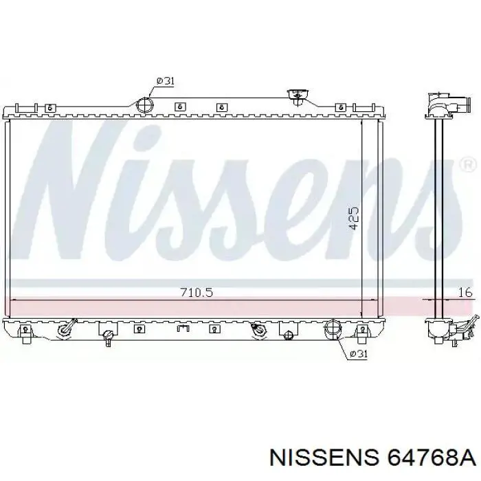 64768A Nissens радиатор