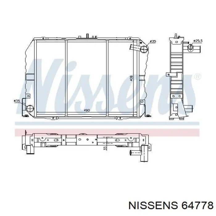 Радиатор 64778 Nissens