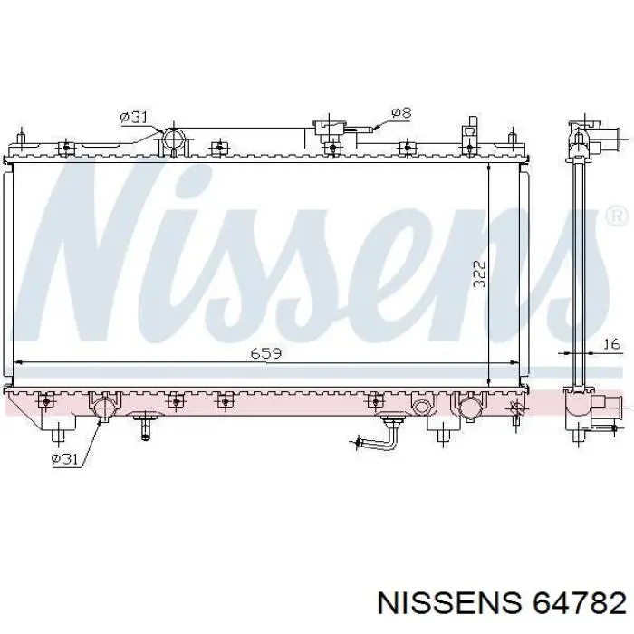 Радиатор 64782 Nissens