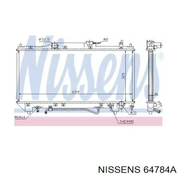 64784A Nissens радиатор