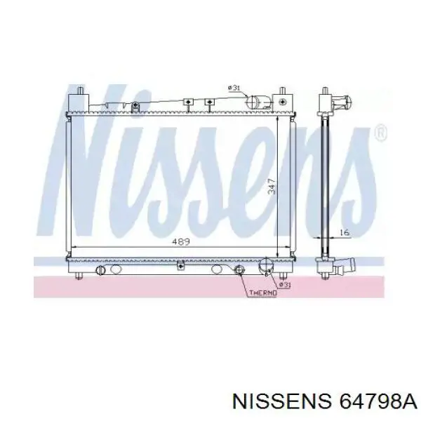 64798A Nissens радиатор