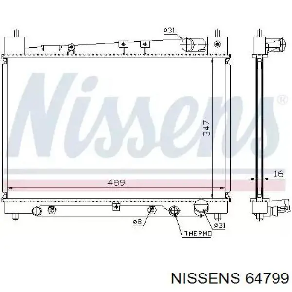 64799 Nissens радиатор