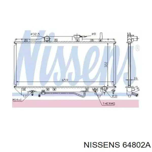 64802A Nissens радиатор
