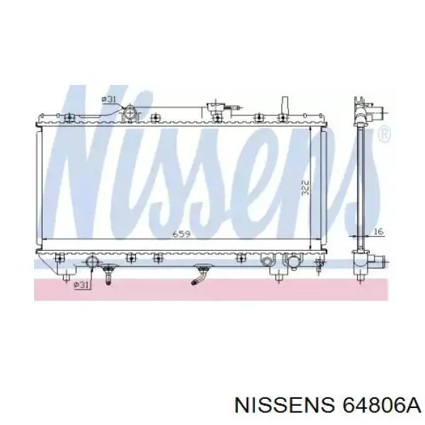 Радиатор 64806A Nissens