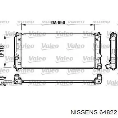 Радиатор охлаждения Nissens 64822