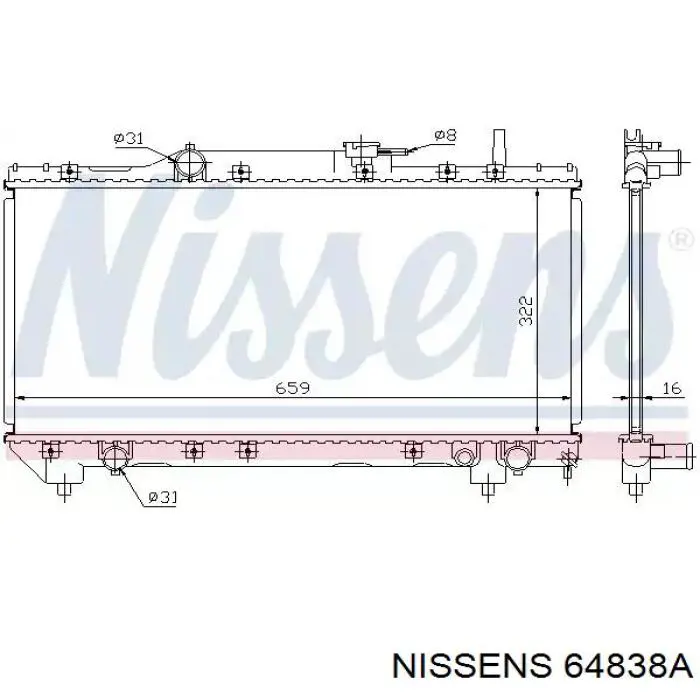 64838A Nissens радиатор