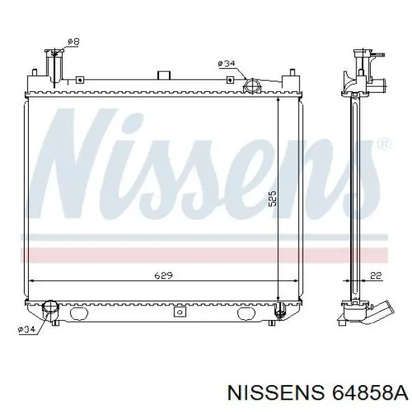 64858A Nissens радиатор