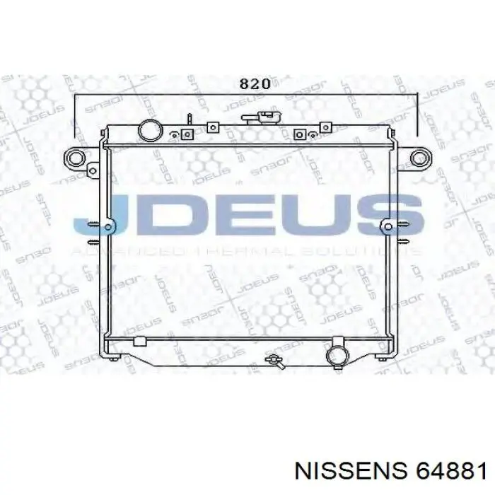 Купить 64881 Nissens Радиатор водяной