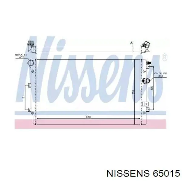 Радиатор 65015 Nissens
