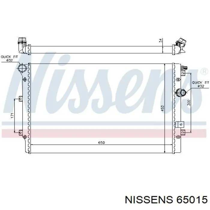 Радиатор 65015 Nissens