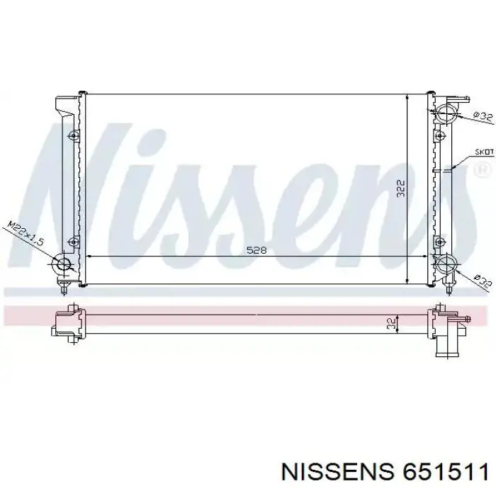 Радиатор 651511 Nissens