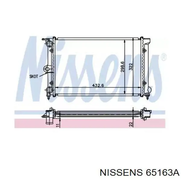 Радиатор 65163A Nissens