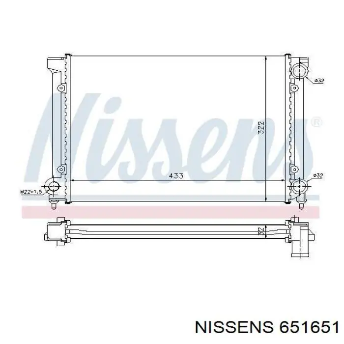 651651 Nissens радиатор
