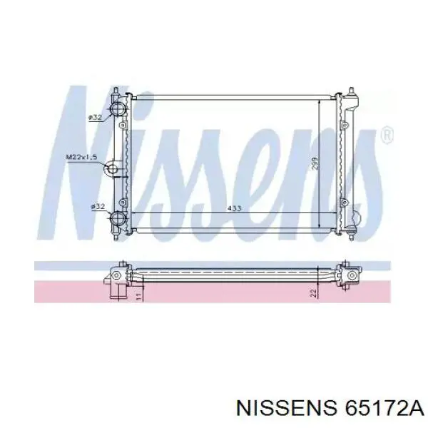 Радиатор 65172A Nissens