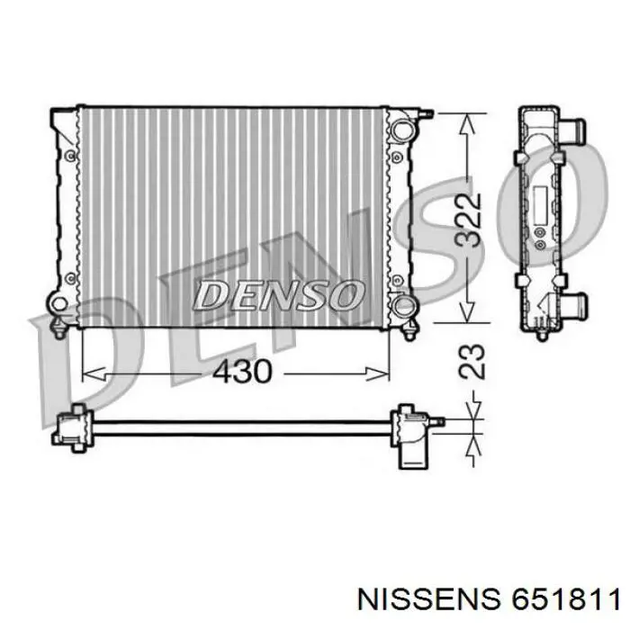 651811 Nissens Радиатор основной