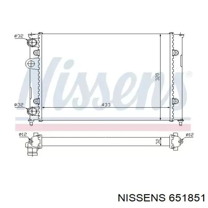 651851 Nissens радиатор