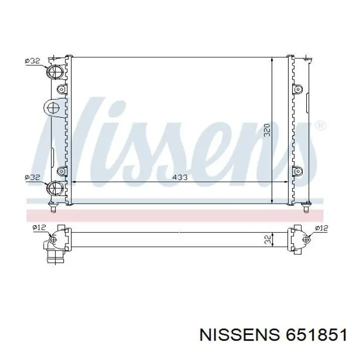 651851 Nissens Радиатор основной