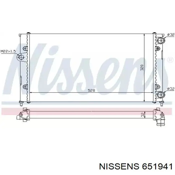 Радиатор 651941 Nissens