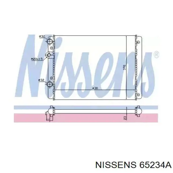 Радиатор 65234A Nissens