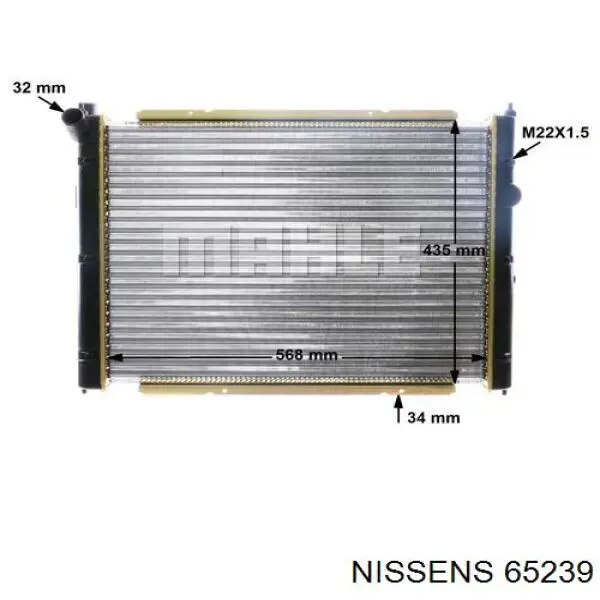 Радиатор охлаждения двигателя Nissens 65239 цена, от 120.46 USD