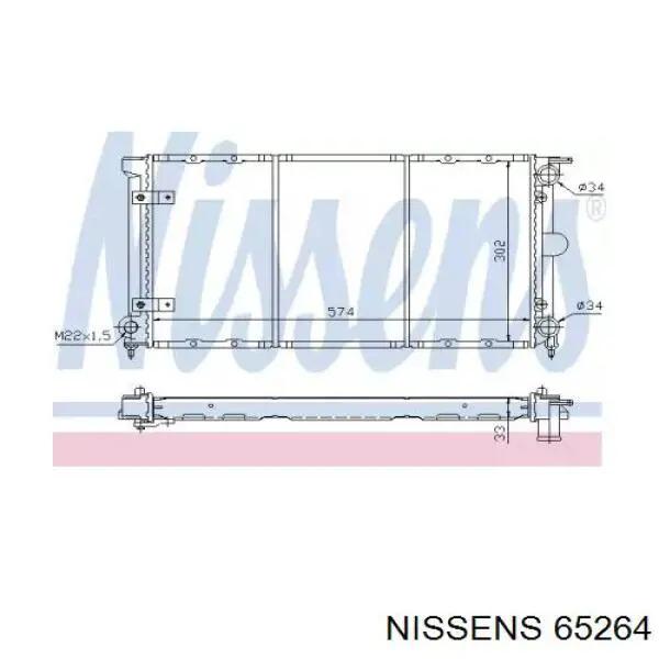 Радиатор 65264 Nissens